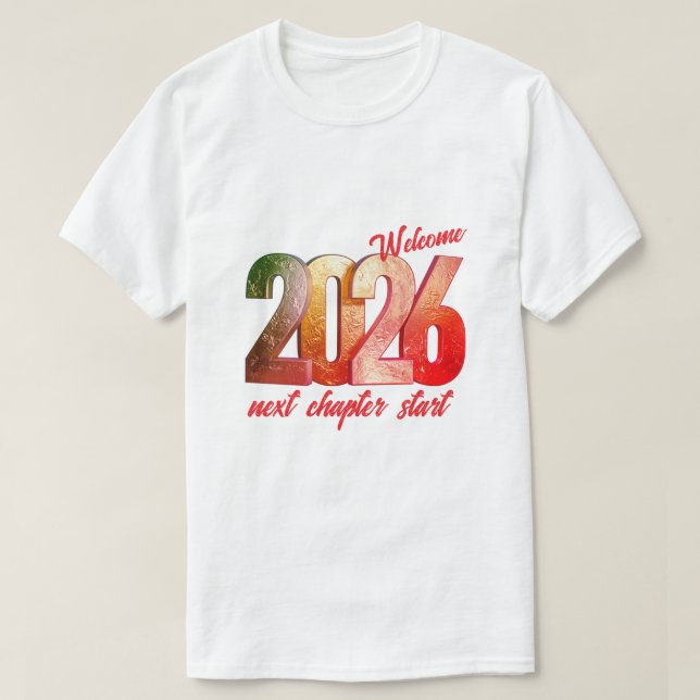 T-SHIRT 2026 NEW YEAR MENS BASIC T SHIRT (Design devant)