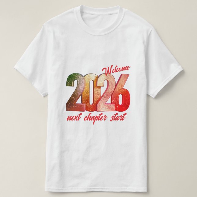 T-SHIRT 2026 NEW YEAR MENS VALUE T SHIRT (Design devant)