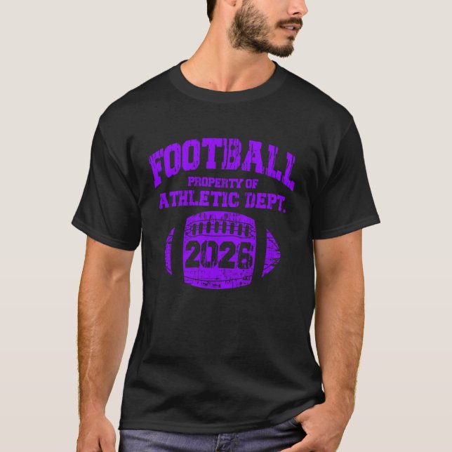 T-shirt 2026 Senior High School Football College Team Grad (Devant)