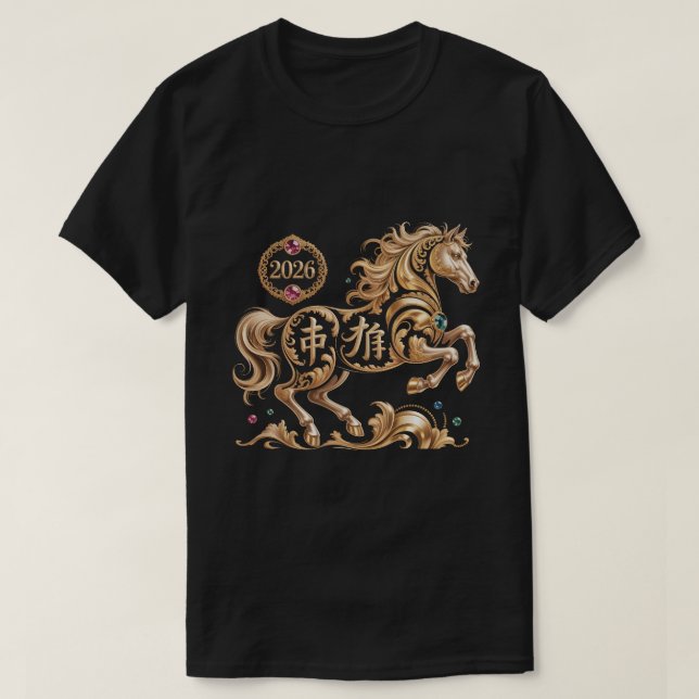 T-shirt 2026 Year of the Horse Chinese New Year Golden Hor (Design devant)