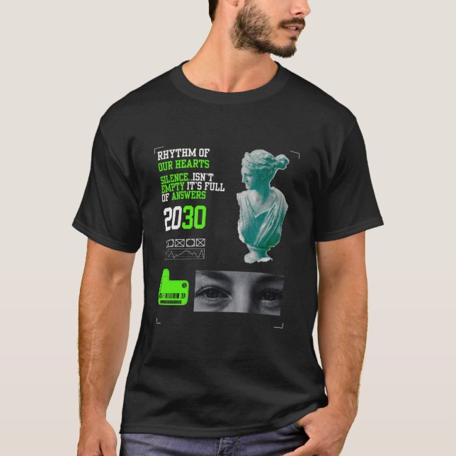 T-shirt 2030 | Rythme de nos cœurs Impression libre au dos (Devant)