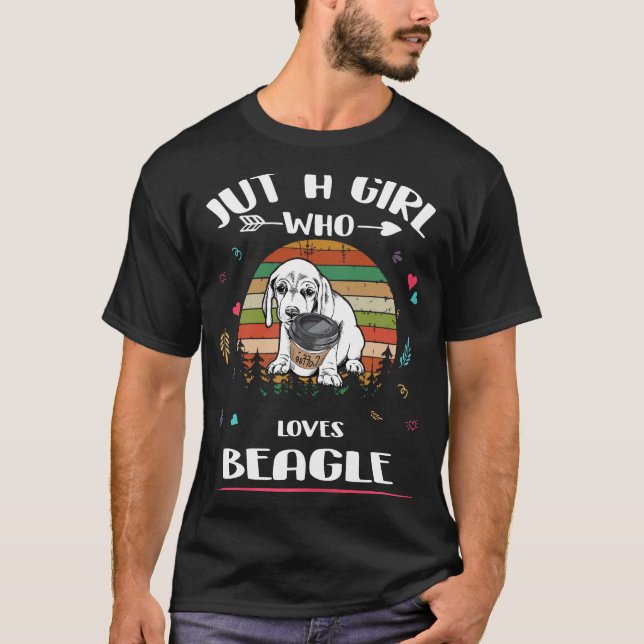 T-shirt 203 Juste Une Fille Qui Aime Le Beagle (Devant)
