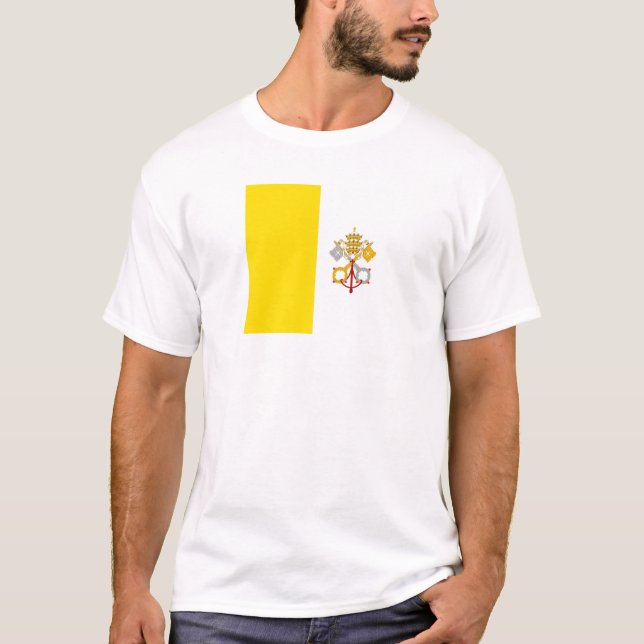 T-shirt 2048px-Flag_of_the_Vatican_City.svg, vallon de (Devant)