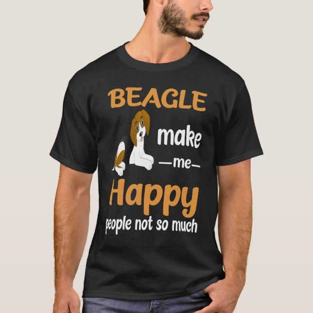 T-shirt 207 Beagles Me Rendre Heureux (Devant)