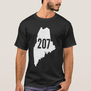 T-shirt 207 Maine Code de zone de l'État Pride hiérarchiqu