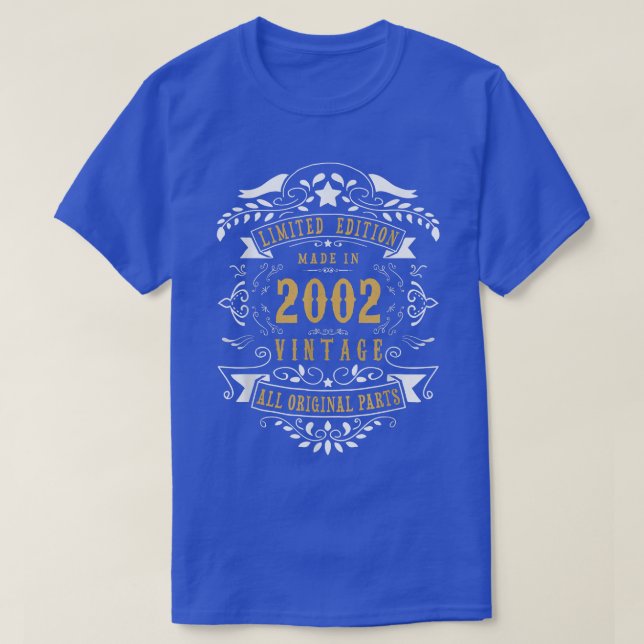 T-shirt 20 Ans 20 Anniversaire Fabriqué Né en 2002 Hommes  (Design devant)