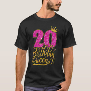 T-shirt 20 ans 20e anniversaire Queen Diamond Crown Pin