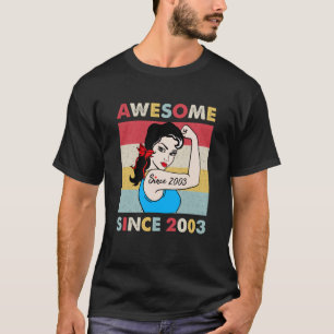 T-shirt 20 ans Awesome depuis 2003 20e anniversaire