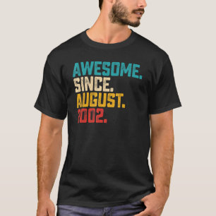 T-shirt 20 ans Awesome depuis août 2002 20e anniversaire