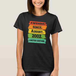 T-shirt 20 ans Awesome depuis août 2002 20e anniversaire