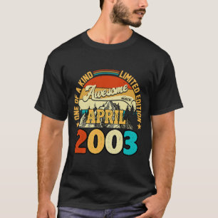 T-shirt 20 Ans Awesome depuis Avril 2003 20e anniversaire