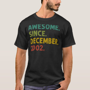 T-shirt 20 ans Awesome depuis décembre 2002 20e Birt