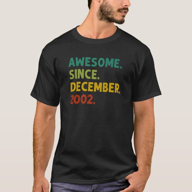 T-shirt 20 Ans Awesome Depuis Décembre 2002 20th Bir (Devant)