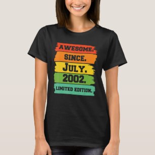 T-shirt 20 Ans Awesome depuis Juillet 2002 20e anniversair