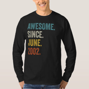T-shirt 20 ans Awesome depuis juin 2002 20e anniversaire