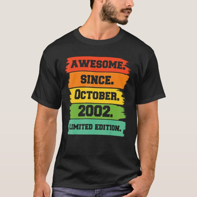 T-shirt 20 Ans Awesome Depuis Octobre 2002 20th Bir (Devant)