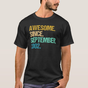 T-shirt 20 Ans Awesome Depuis Septembre 2002 20 8