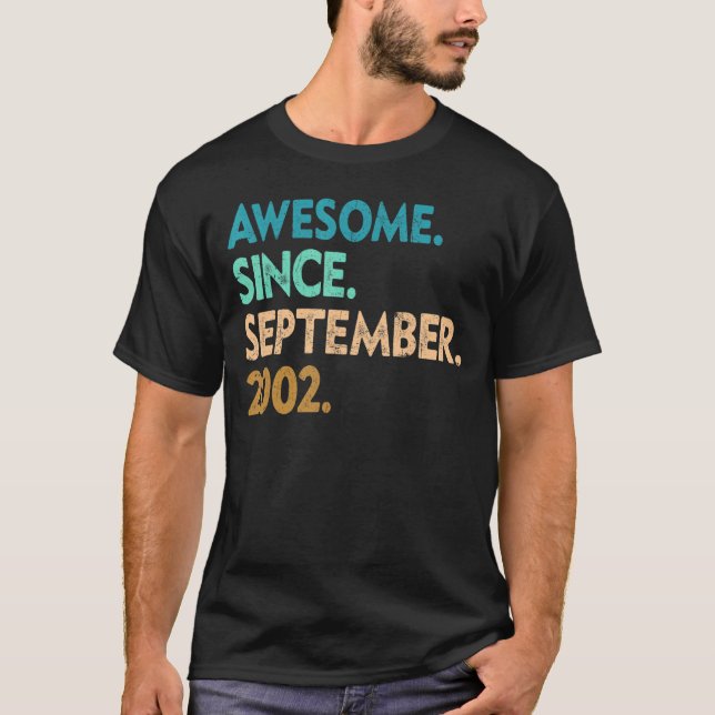 T-shirt 20 Ans Awesome Depuis Septembre 2002 20th 7 (Devant)
