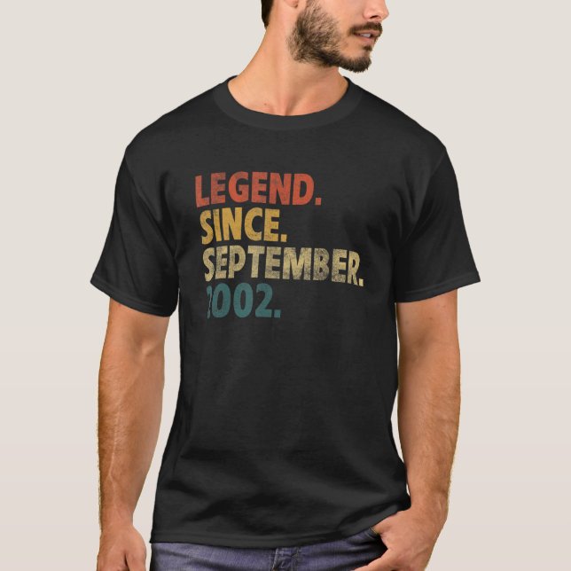 T-shirt 20 ans de légende depuis septembre 2002 20e Birt (Devant)