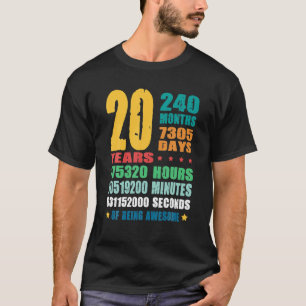 T-shirt 20 Ans D'Être Un Mariage Marié Éminent