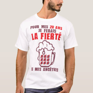 T-shirt 20 ans fierte ancetre anniversaire