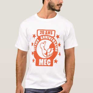T-shirt 20 ans mec bras ok muscle anniversaire logo