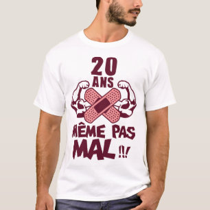 T-shirt 20 ans meme pas mal anniversaire muscle