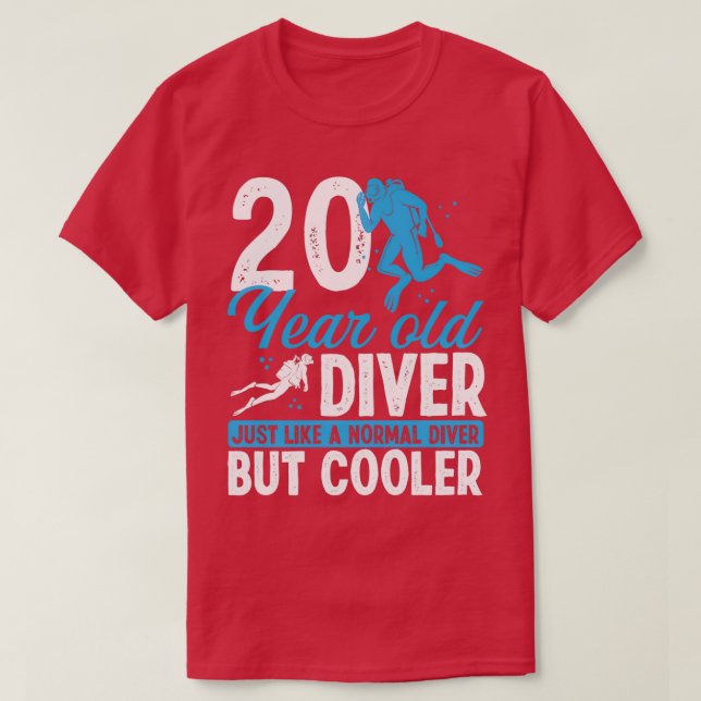 T-shirt 20 Ans Plongée Plongée Plongée Plongée Snorkel 20  (Design devant)
