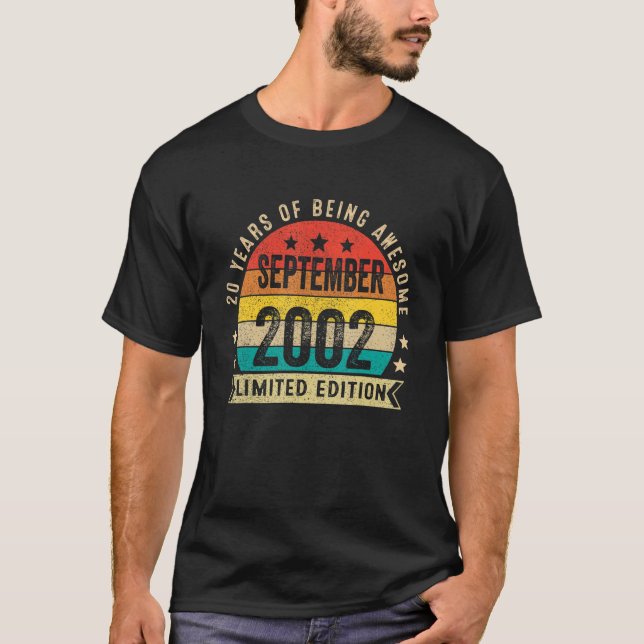 T-shirt 20 Ans Septembre 2002 20e Anniversaire (Devant)