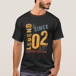 T-shirt 20 Ans Vintage 2002 20E Anniversaire Décoration