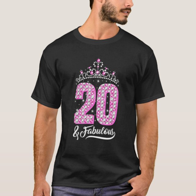 T-shirt 20 et fabuleux 20e anniversaire Diamond Crown Femm (Devant)