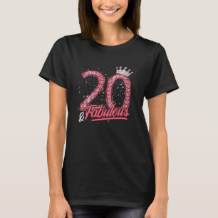 T-shirt 20 et fabuleux 20e anniversaire femmes filles Diam