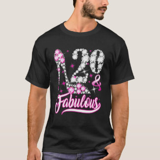 T-shirt 20 Et Fabuleux 20E B-Day Chaussures Diamant Rose B