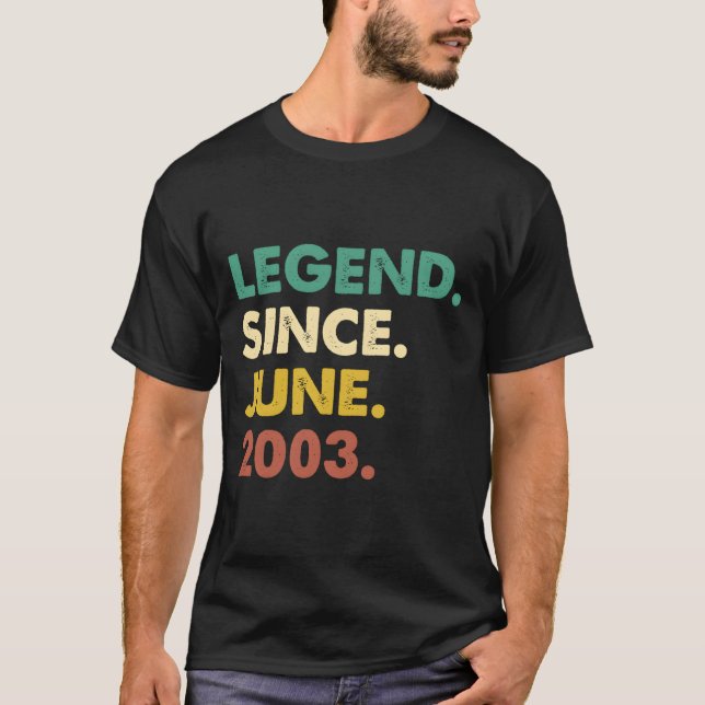 T-shirt 20 Legend Since June 2003 20Th (Devant)