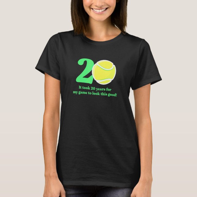 T-shirt 20 Year Old Tennis Player 2002 20th Birthday (Devant)