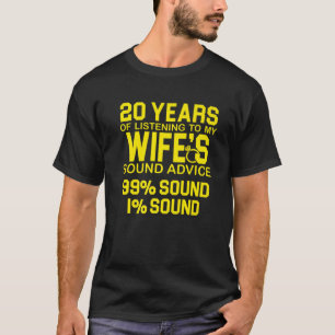 T-shirt 20E 20 Anniversaire Du Mariage Écouter Le Wi-Fi D