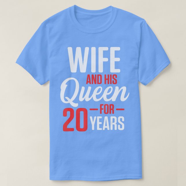 T-shirt 20e 20 ans Mariage Anniversaire Cadeau de la reine (Design devant)