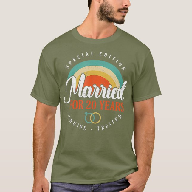 T-shirt 20e 20 ans Mariage Anniversaire cadeau Trusted (Devant)