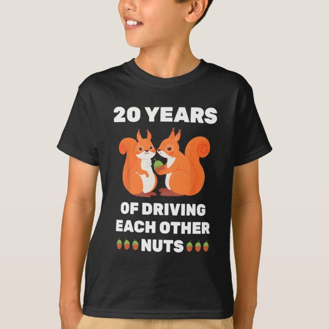 T-shirt 20e 20 ans Mariage Anniversaire drôle Couple pour (Devant)