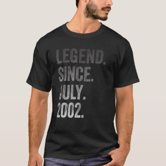 T-shirt 20e anniversaire 20 ans légende depuis juillet 200