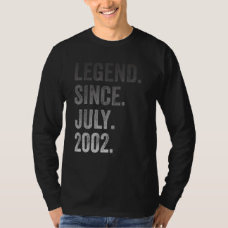 T-shirt 20e anniversaire 20 ans légende depuis juillet 200