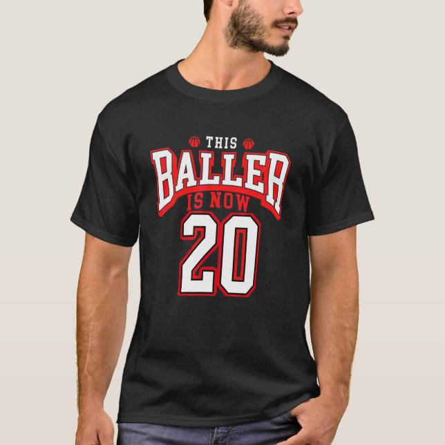 T-shirt 20e anniversaire Basketball 20 ans Anniversaire (Devant)