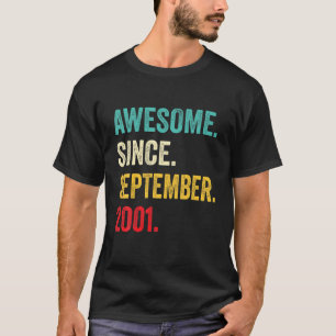 T-shirt 20E Anniversaire Cadeaux Awesome Depuis Septembre