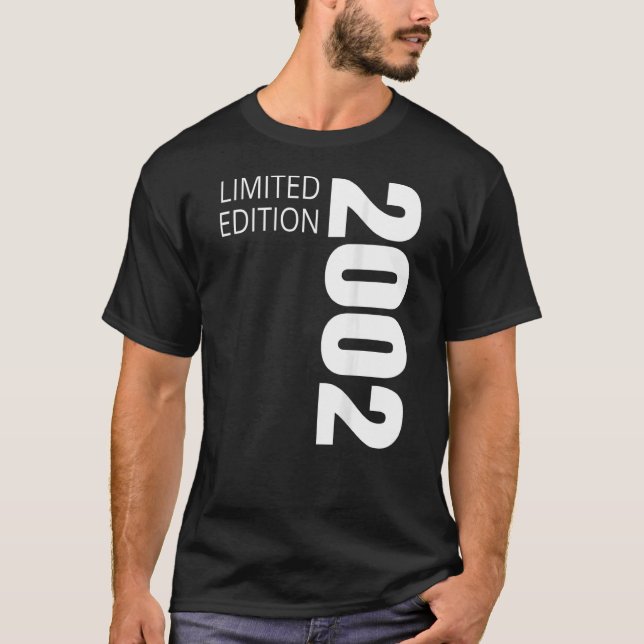 T-shirt 20e anniversaire Dames Mens 20 ans 2002 (Devant)