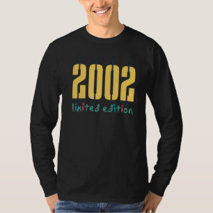 T-shirt 20e anniversaire Dames Mens 20 ans 2002 20