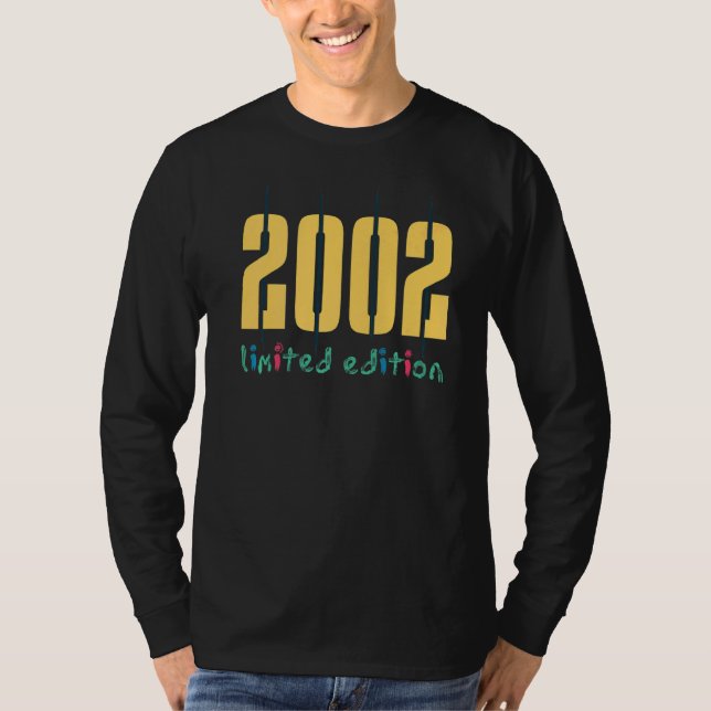 T-shirt 20e anniversaire Dames Mens 20 ans 2002 20 (Devant)