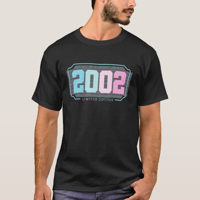T-shirt 20e anniversaire Dames Mens 20 ans 2002 34 (Devant)