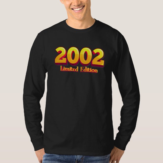 T-shirt 20e anniversaire Dames Mens 20 ans 2002 62 (Devant)