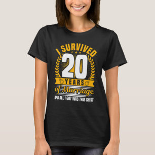 T-shirt 20e anniversaire de Mariage, 20 ans de mariage, Hu