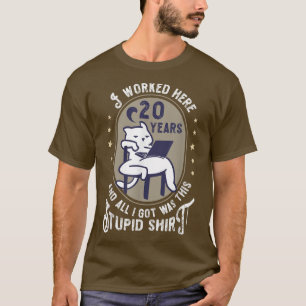 T-shirt 20e anniversaire de travail 20 ans anniversaire d'